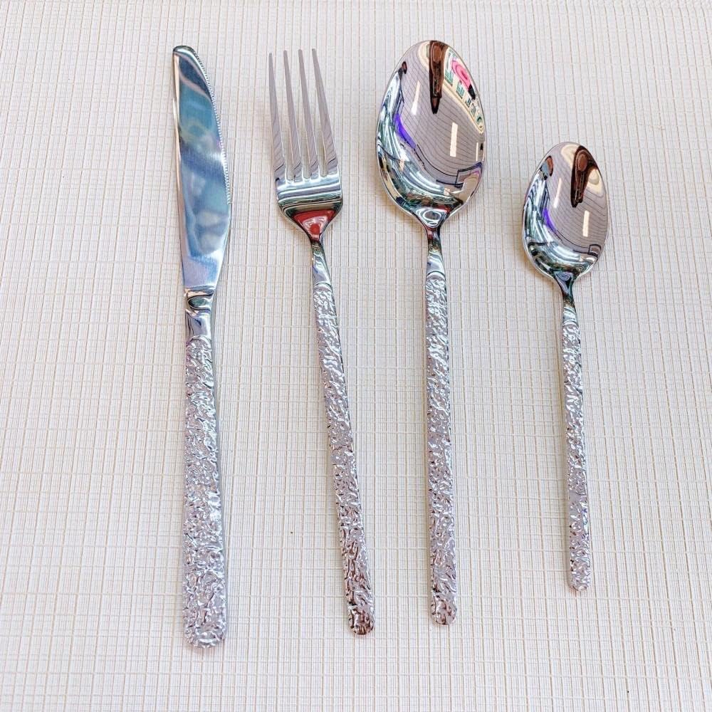 Stainless Steel Cutlery Sets Flatware Sets 7-Piece Set Of 14 Sticks Knife Fork Spoon Mixed Cutlery Sets Steak Cutlery Camping Travel Tableware Dinnerware Set Decoration