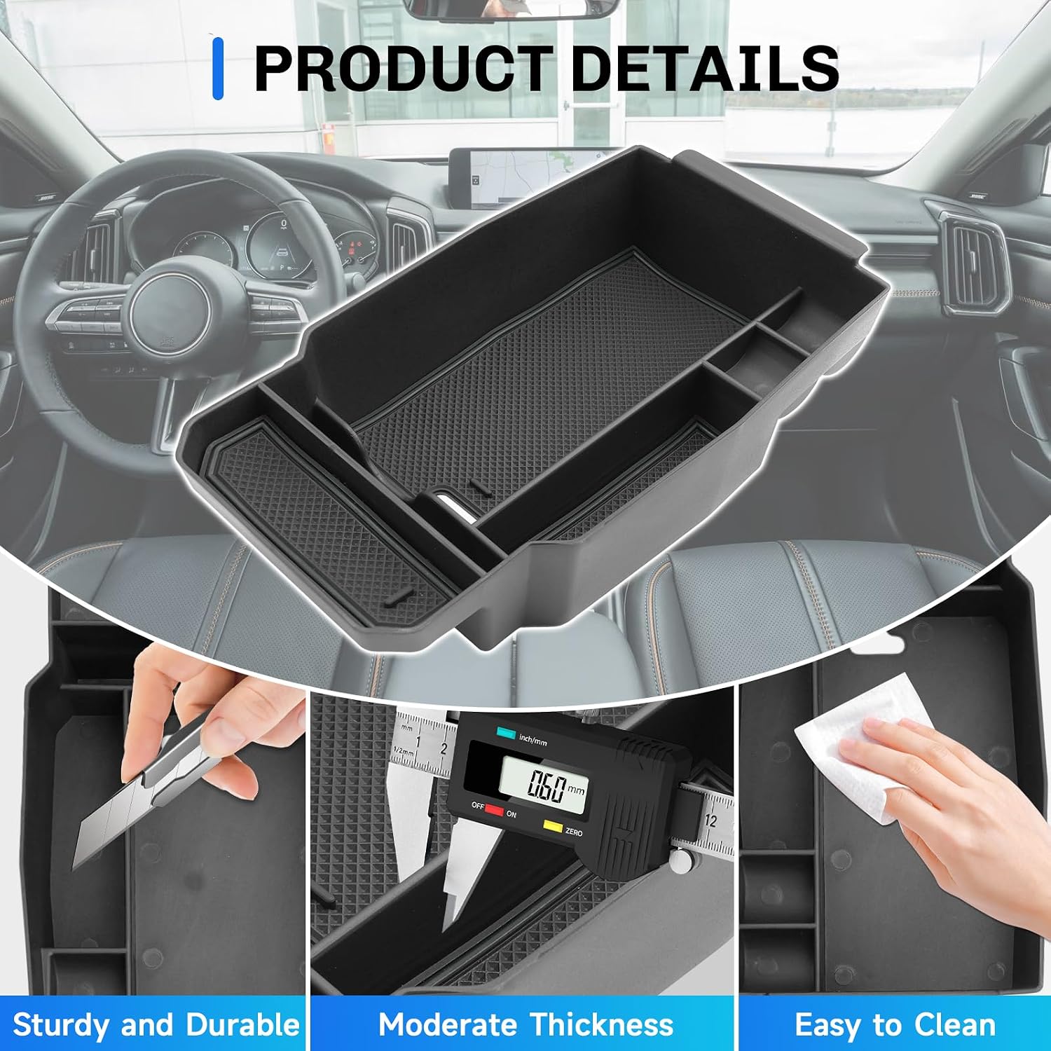 SXCY for 2026 Mazda CX50 Center Console Organizer 2023-2026 CX50 Accessory image 5