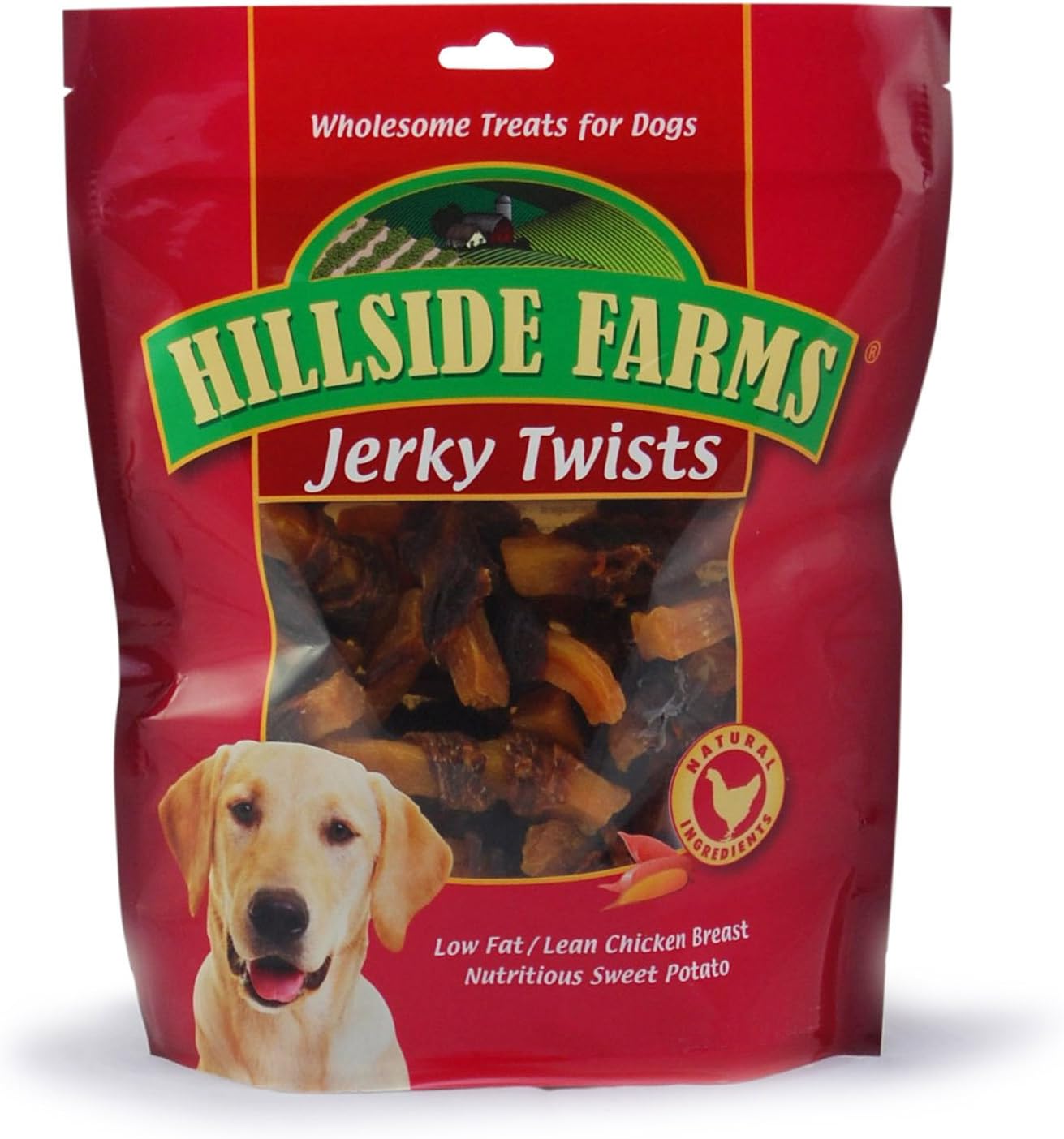 Hillside Farms Chicken And Sweet Potato Premium Dog Treats, Jerky Twists, 32-Ounce