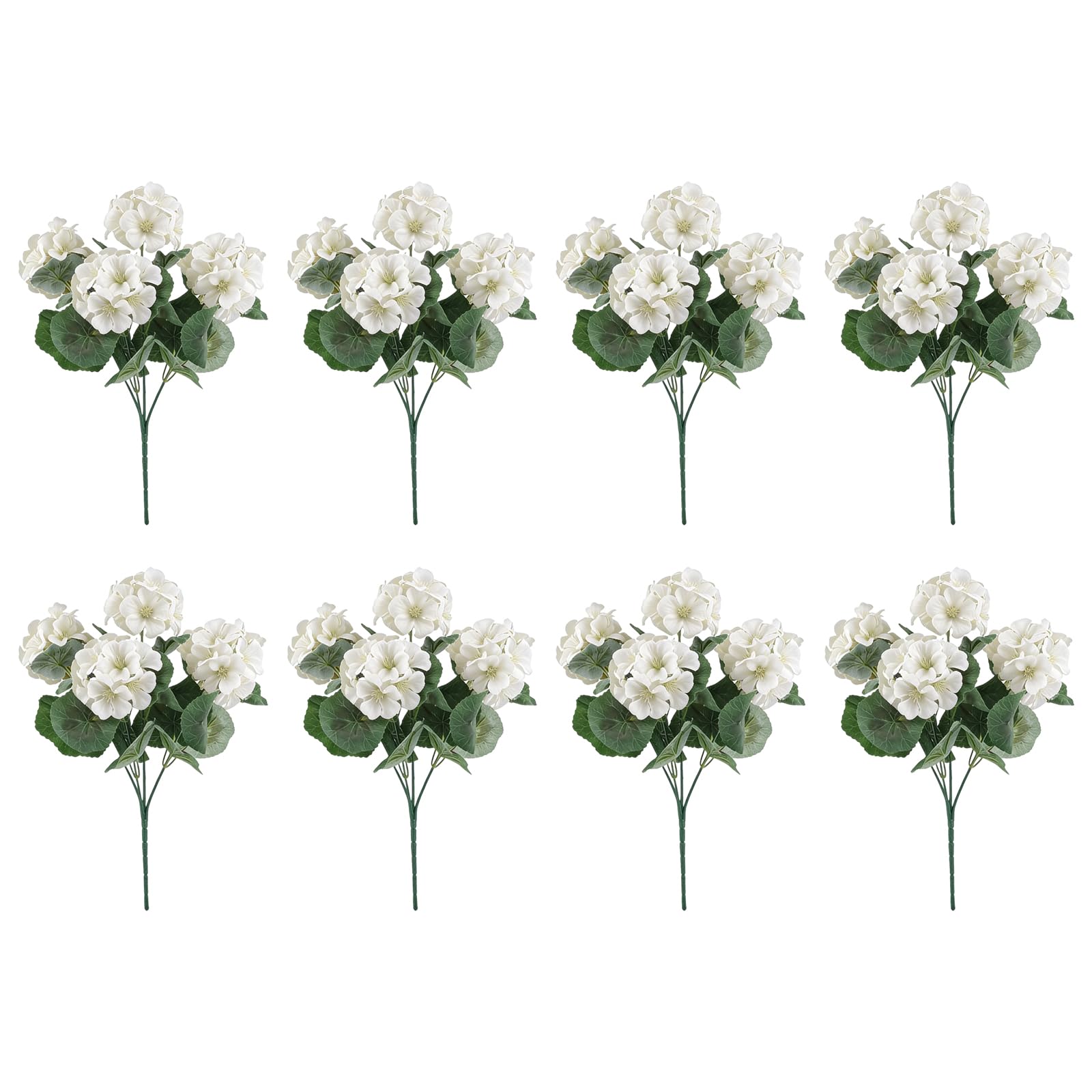 SXRQ 5 / 8Pcs Artificial Silk Crabapple Flower Realistic Geranium Flower for Wedding Home Decoration and Photography Tool Kid Safe Fraudulent
