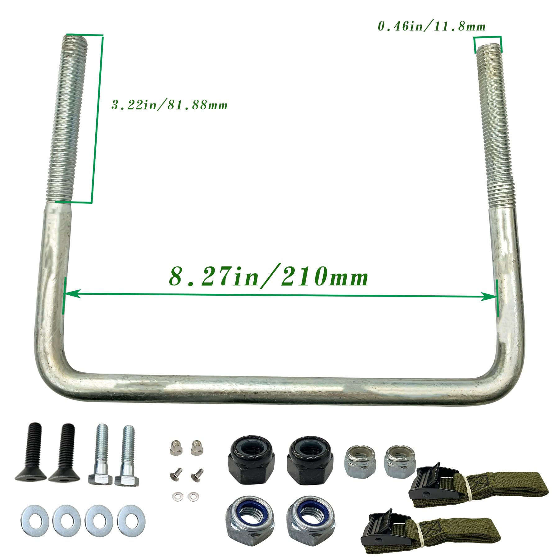 Kit de transporte de motosierra universal con perno en U aplicable a tractores ATV UTV camiones