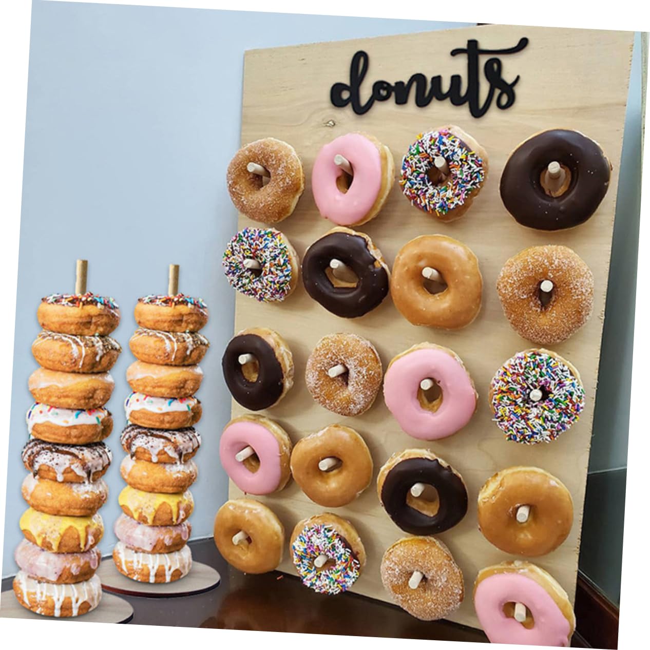 Abaodam 8piezas Soporte De Donuts Para Eventos Estante Reutilizable Para Dulces y Rosquillas Decoración Para Bodas y Fiestas Diseño Elegante y Resistente