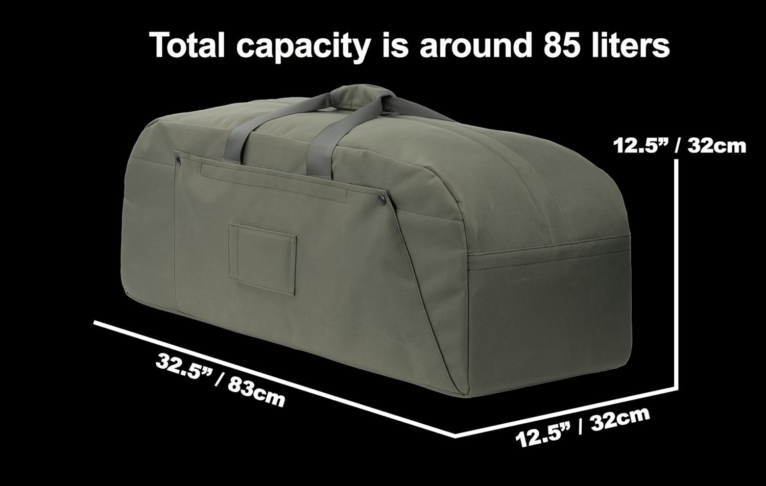 85L Large Military Duffle Bag - Army Deployment Backpack for Gym, Work and Tactical Travel