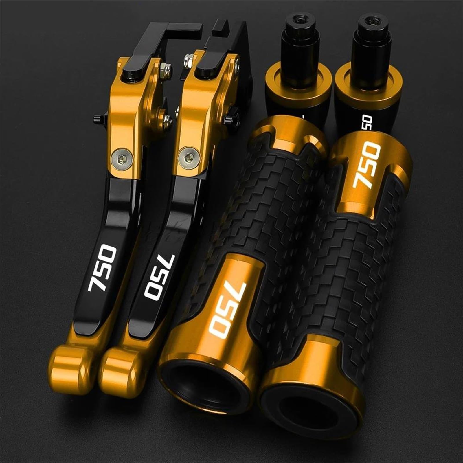 Tgvselpj Yellow Motorcycle Part Motorcycle Brake Adjustable Clutch Levers Handbrake Hand Grips Folding Bar End Caps For Suzuki Gsxr750 Gsx-R750 2004-2005(Yellow)