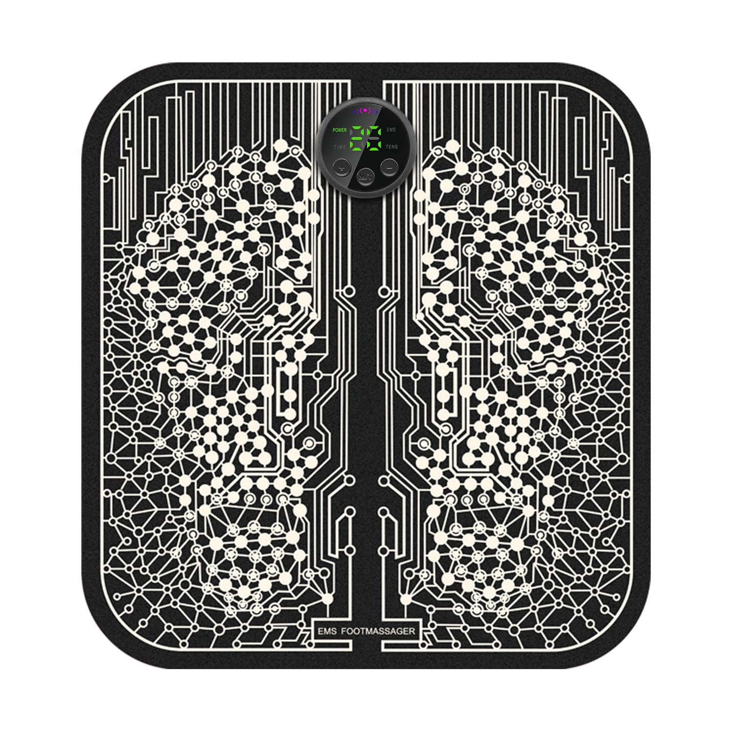 Electric EMS Foot Massager, Foot Massager for Circulation, Folding Portable Electric Feet Massage Machine,Electronic Muscle Stimulator Massager Promotes Blood Circulation Relieve Feet and Legs Pain