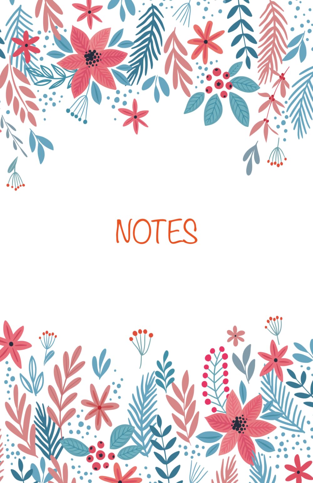 Winterlich-florale Notes | Stilvolles Notizbuch als Alltagsbegleiter mit Blumenästhetik | Mit liniertem Inhalt | 200 Seiten