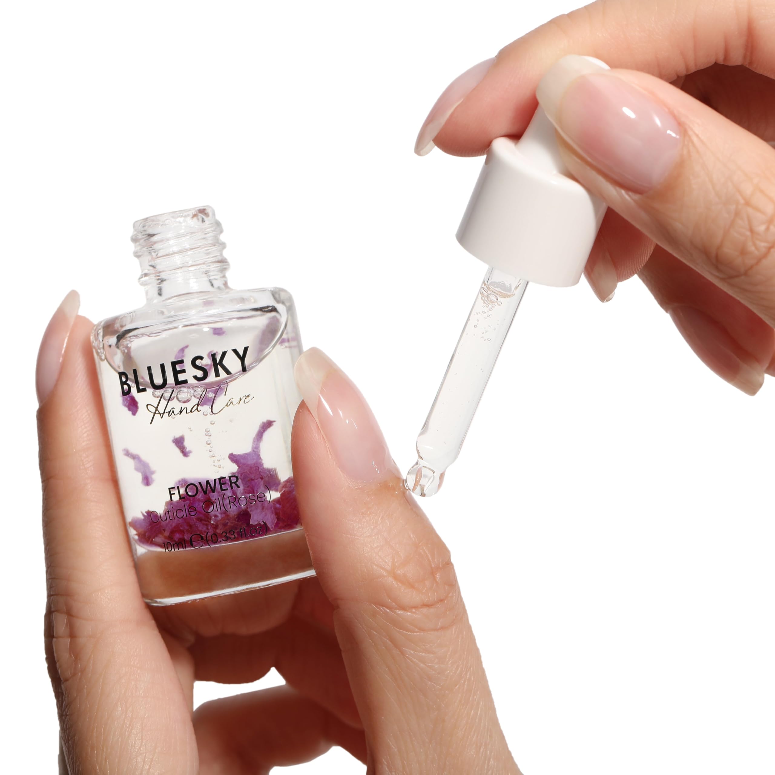 Bluesky Flower Cuticle Oil (Rose) for Nails 10ml, Nourishing, Hydrating, Healthy Nails, Essential Hand and Nail Care - Image 3