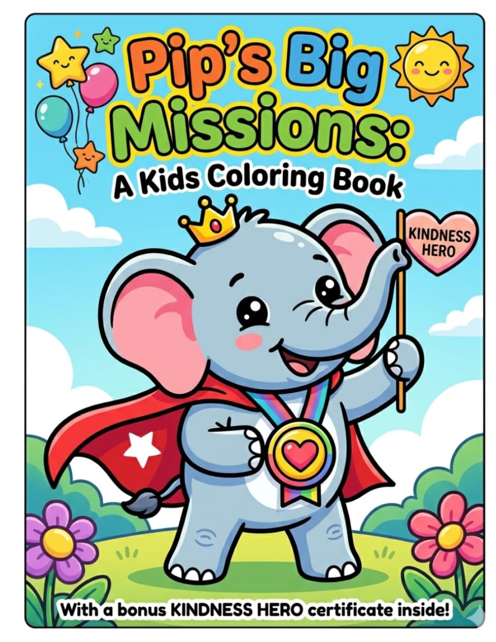 Pip’s Big Missions: A Kindness Coloring Book: Bold & Easy Coloring Pages for Toddlers and Kids Ages 3-6