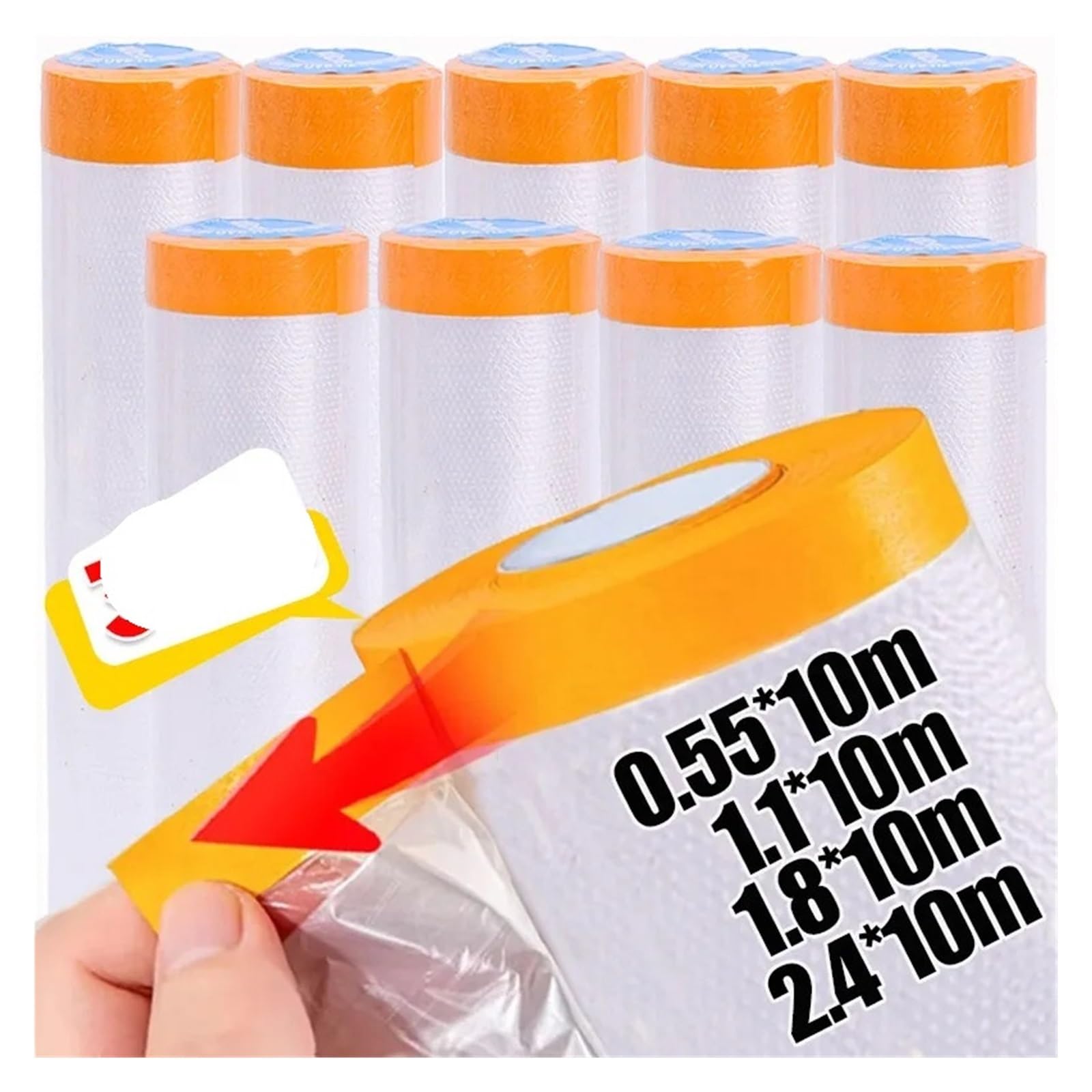 1/2/3 PC película a prueba de polvo gabinetes autoadhesivos muebles películas protección contra el cubiertas pintura pared plástico for hogar para Muebles(2.4x10M,3rolls-30m)