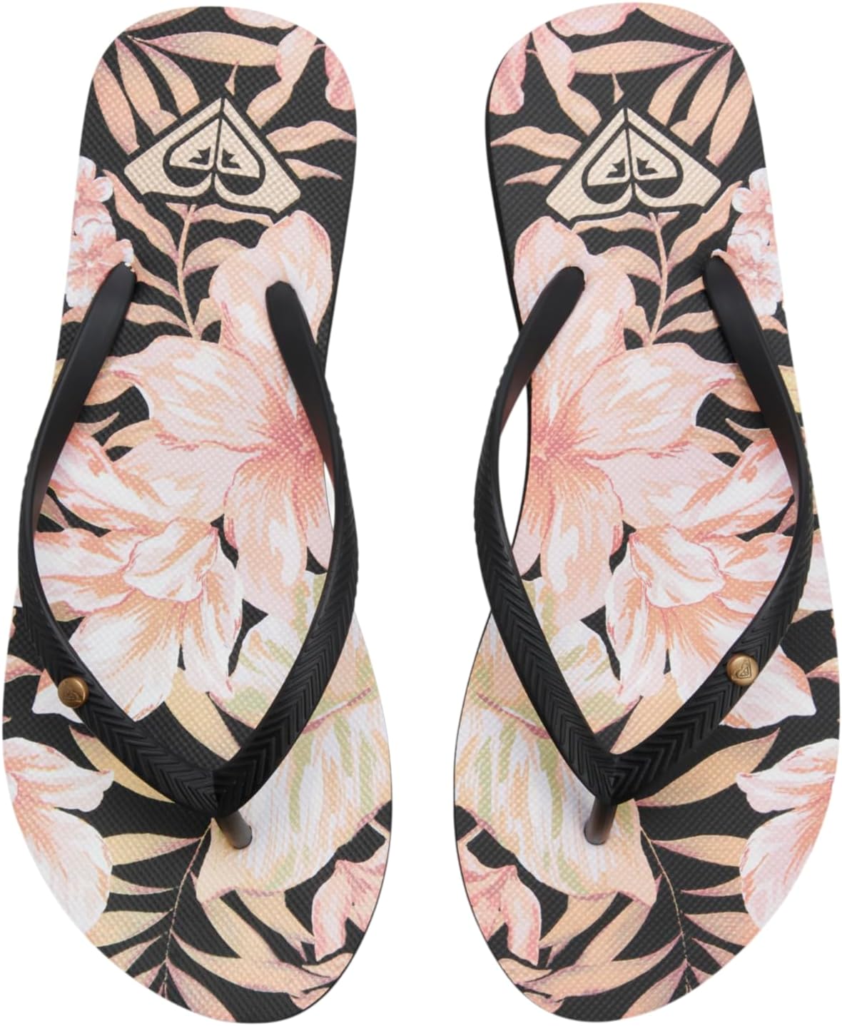 Roxy Women's Bermuda Flip Flop Sandal, Black Floral, 8 - Image 6