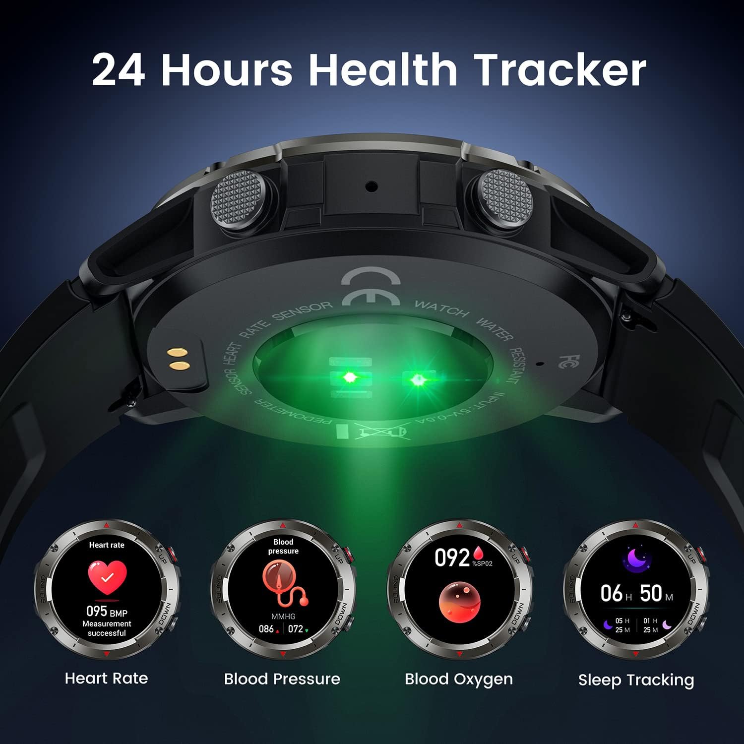 Smartwatch 24-hour health tracker