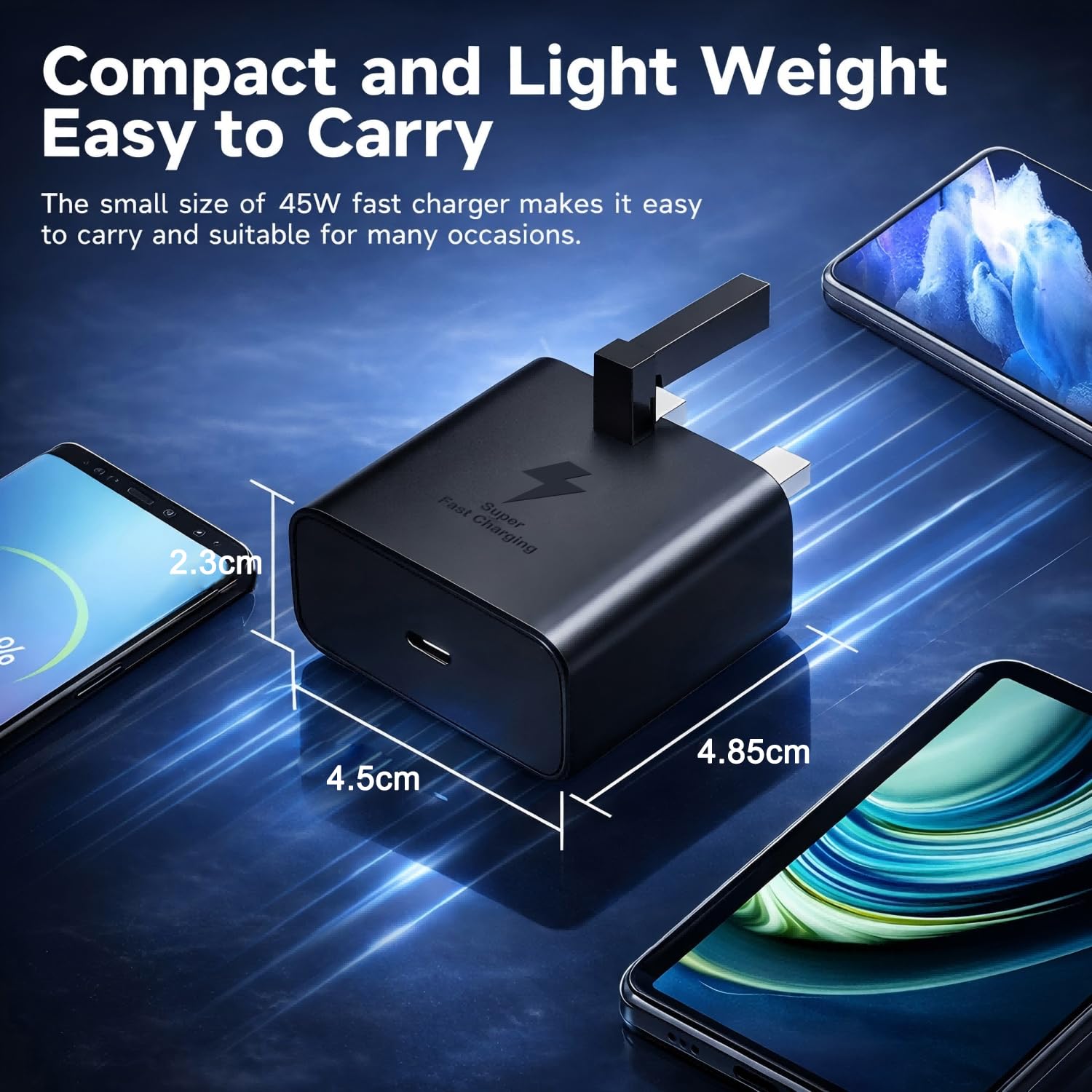 45W Super Fast USB C Charger for Samsung Galaxy S26 Ultra/S26+/S26/S25/S25+/S25 Ultra/S24/S24 Ultra/S23/S22/A55/A54/A15/A14, USB C Super Fast Charger with USB Type C Charging Cable and Plug Charge - 5