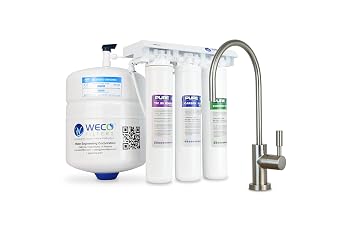 WECO GMQ-50 Ultra Compact EZ تويست تحت الحوض العكسي نظام تنقية مياه الشرب
