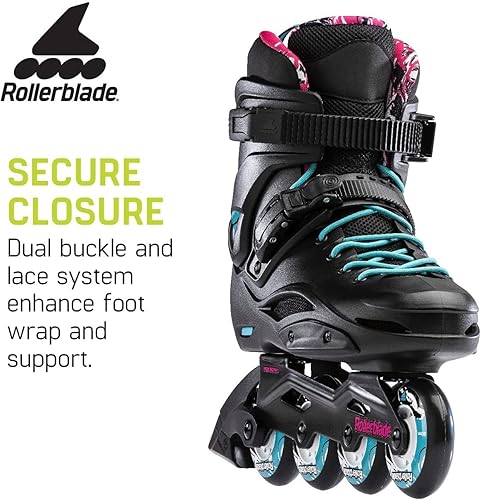 Miniatura 4 de Rollerblade RB Cruiser - Patines en línea para mujer, color negro/aguamarina, rendimiento urbano