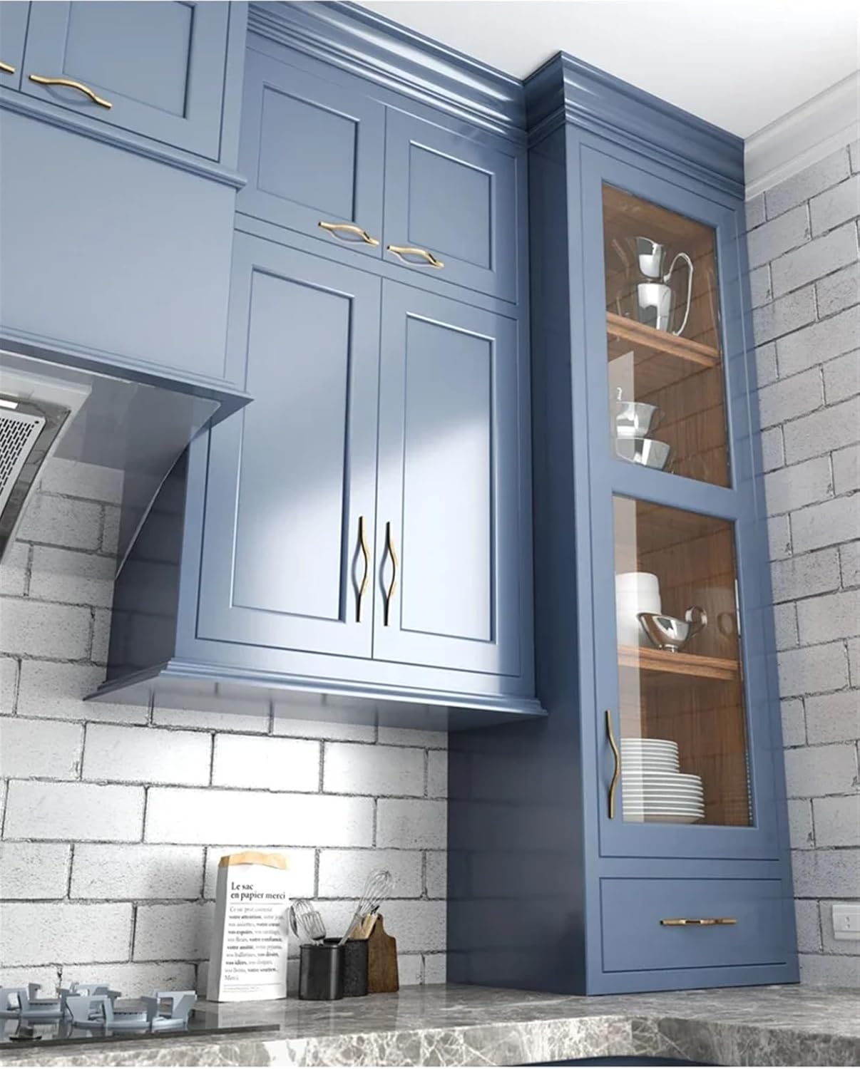 Golden Cabinet Handle Cabinet Pulls Drawer Pulls Golden Knobs and Handles Furniture Hardware Cupboard Knobs 1Pcs/6Pcs (Color : 6175B-96 128mm 6pc-01)