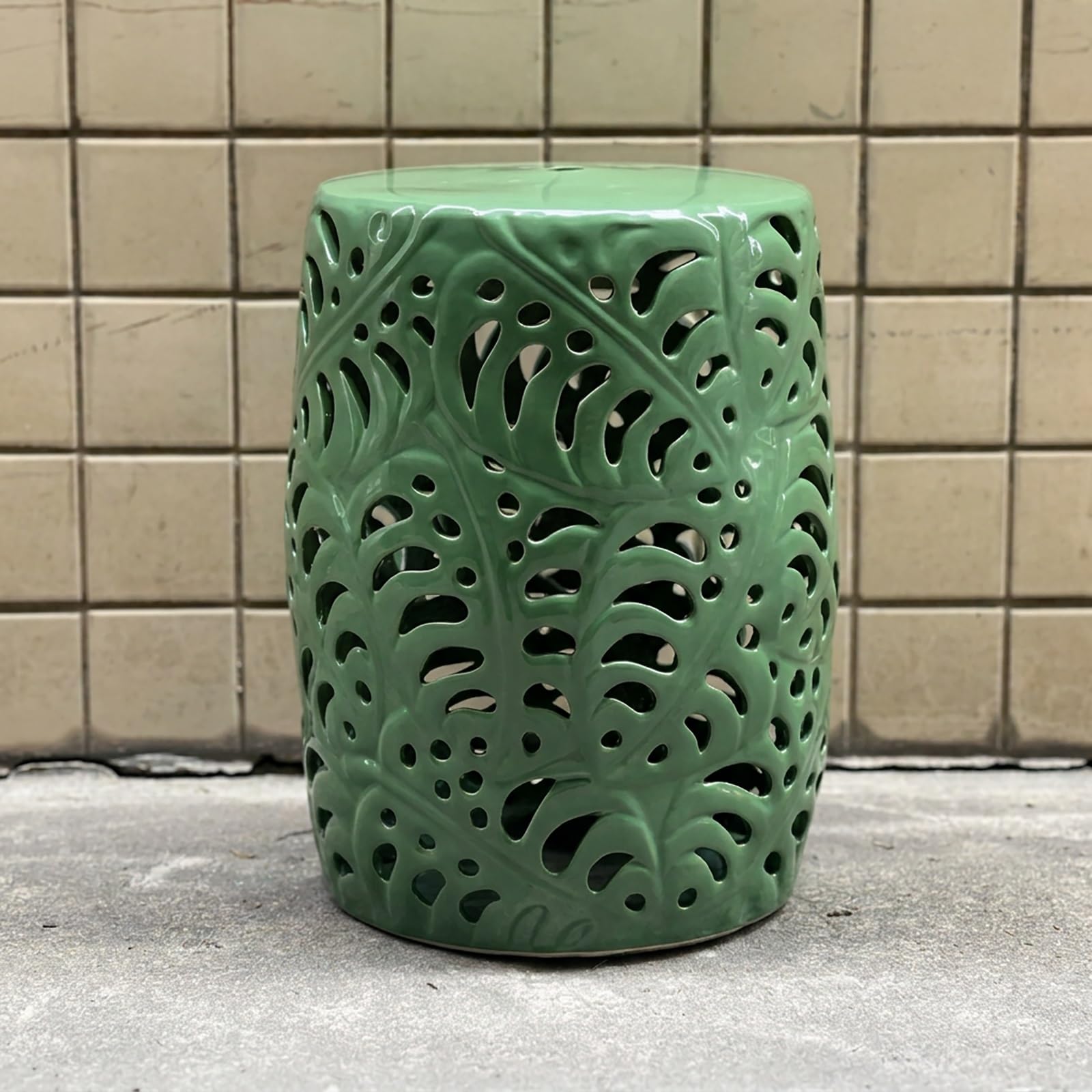 Soporte de plantas y taburete de jardín de cerámica de 44cm para decorar rincones vacíos