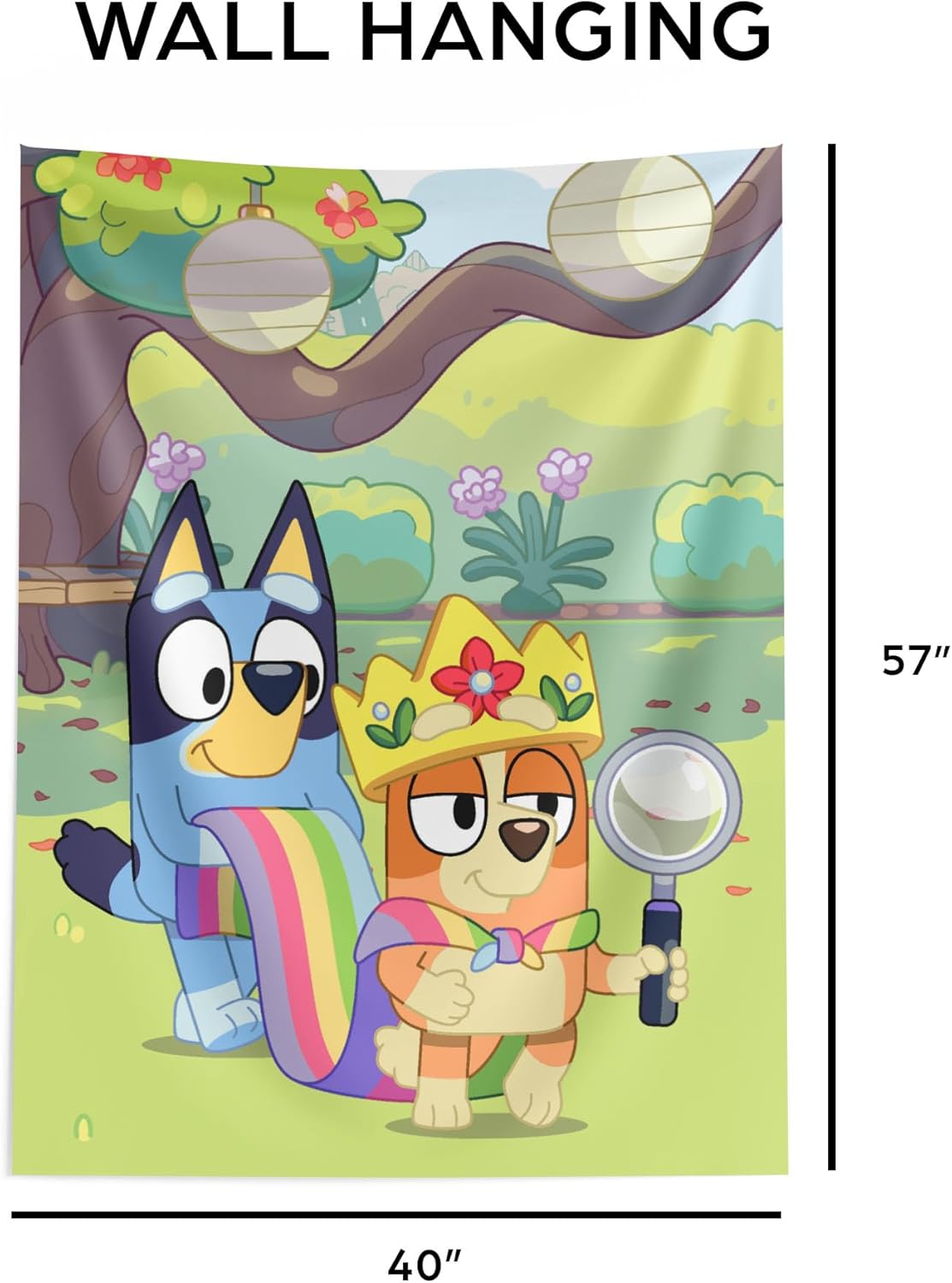 Northwest Bluey Queen Bingo Woven Wall Hanging, Fabric Poster Wall Art, 40x57 inches