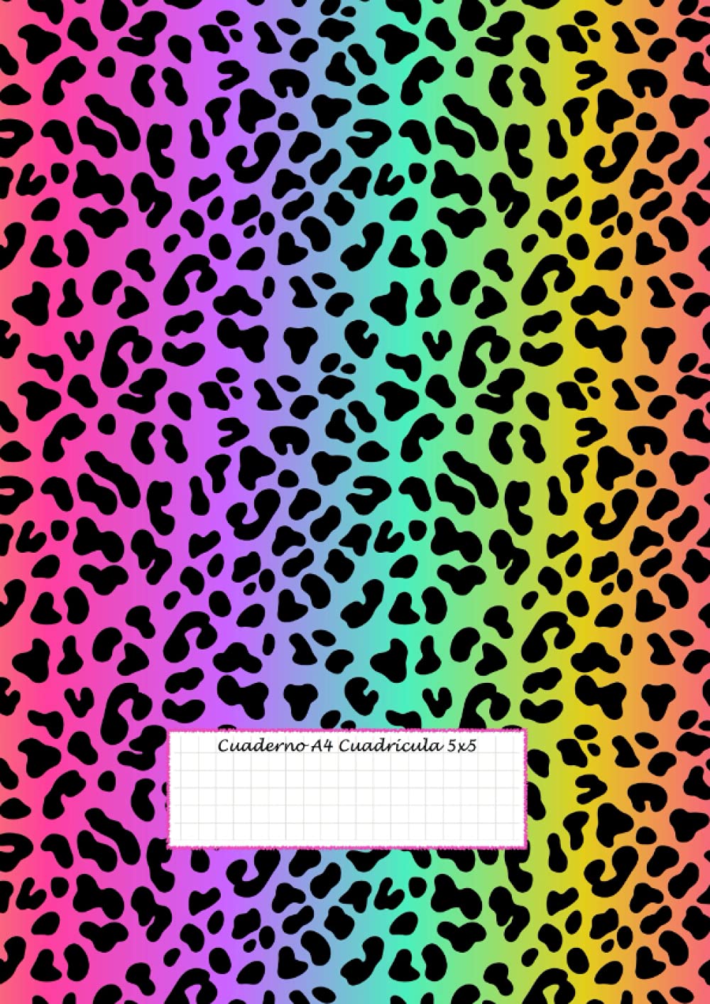 Cuaderno A4 Cuadrícula 5x5: Cuadrícula 5x5 - 100 páginas - 50 hojas - cuaderno leopardo a4 - cuaderno cuadriculado 5mm - libreta leopardo cuadriculado ... a4 cuadriculado 5mm - libretas bonitas a4