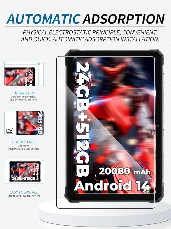 2 Pack Screen protector for HOTWAV R9 Plus Tablet 11 inch 2025 Newest, yystao Tempered Glass Film compatible with HOTWAV R9 Plus, 9H Hardness，Anti-Scratch, Touch-Sensitive, HD Clear