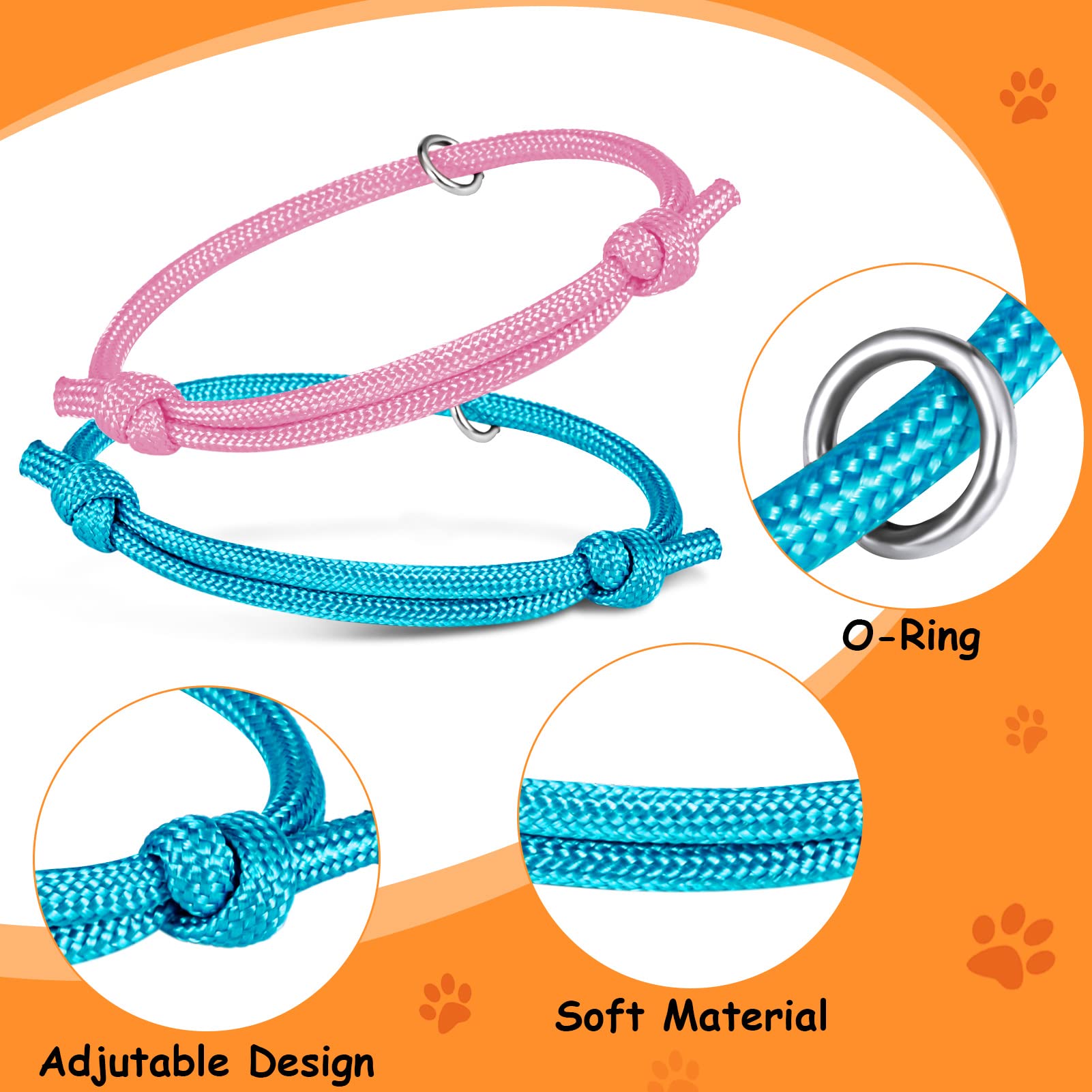 tonyg-p 12pcs Puppy ID Collars Whelping Collars Adjustable Puppy ID Bands Identification Puppy Collar for Dog Kitten Newborn Pet,Multi Coloured (S,12-20CM) - Image 3