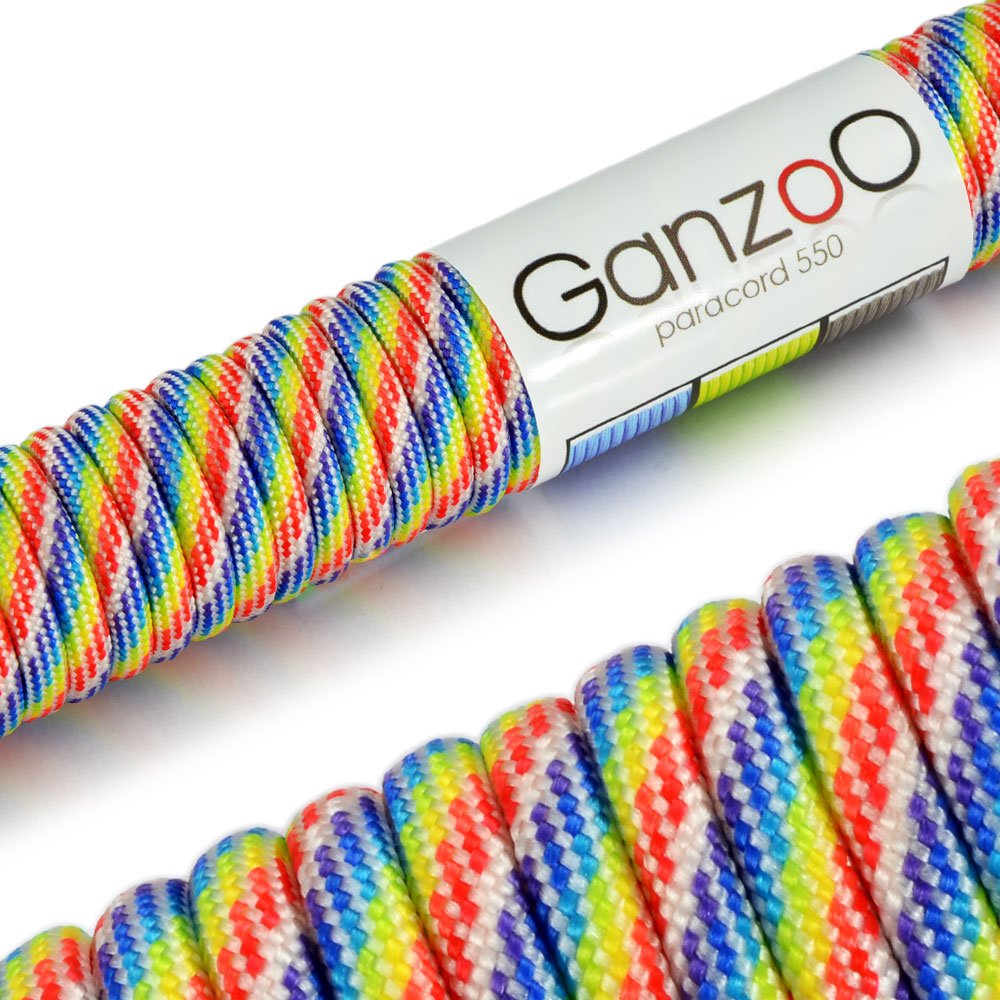 Ganzoo Paracord 550 Tipo 3, Cuerda 4 mm 100 m con 7 hebras Interiores, Funda poliéster/Nylon, para Outdoor Camping Supervivencia, rutas de Trekking, asegurar Tienda, Collar y Correa Perro, Oliva — view 77