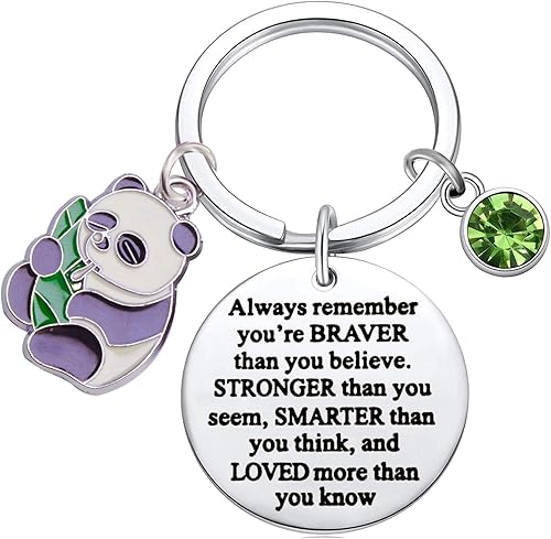 TongXin Lindo llavero de oso panda para amantes de los pandas, regalo divertido de animales para mujeres y niñas, llavero de panda (llavero de