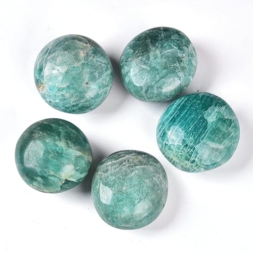 AMOYSTONE 5 piezas de piedra de preocupación de apatita natural, cristal de palma, piedra curativa de cuarzo reiki para terapia de ansiedad, 1.6-2.2