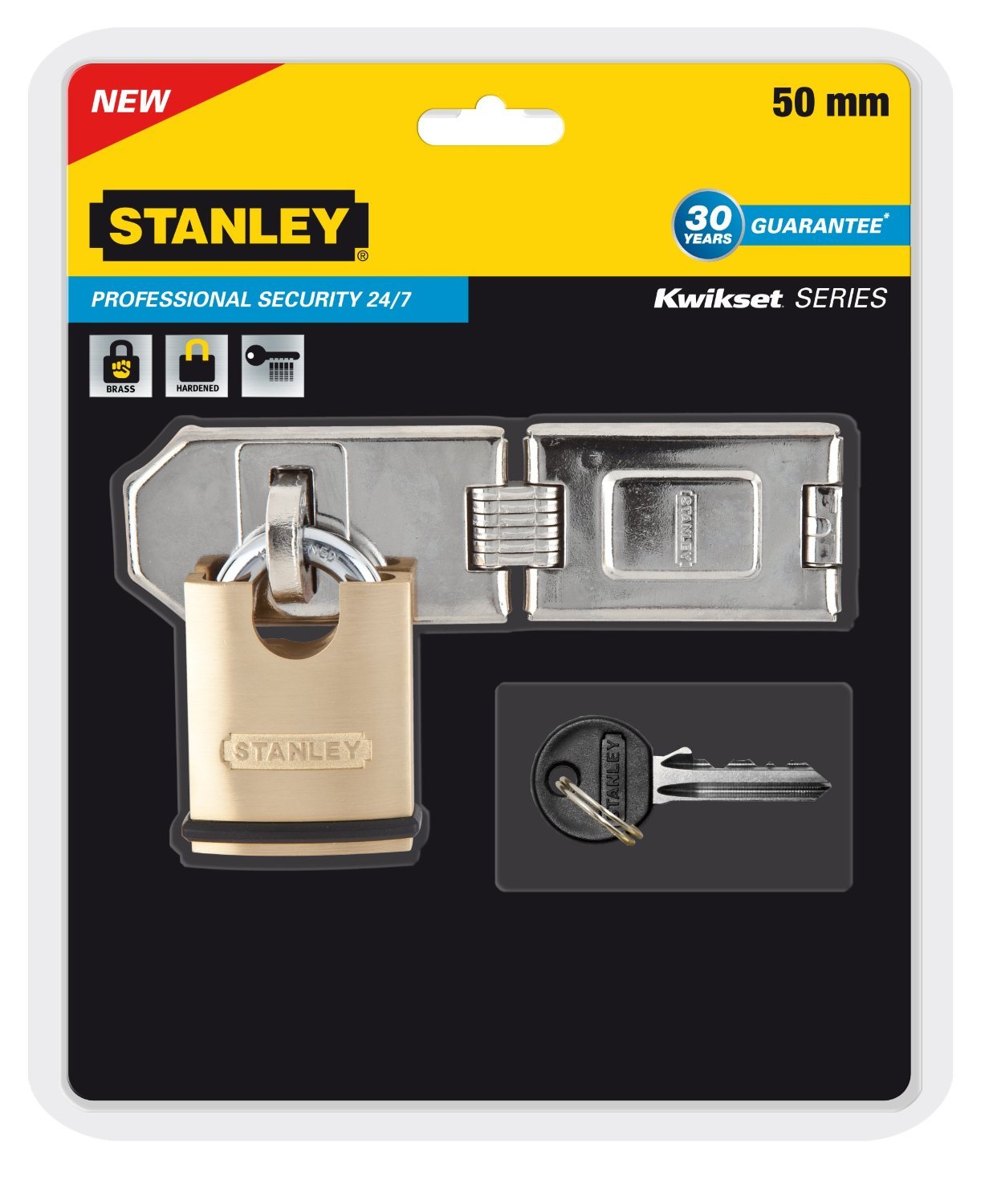 Stanley Gold/Silver 40 Mm 2 Keys Shrouded Padlock