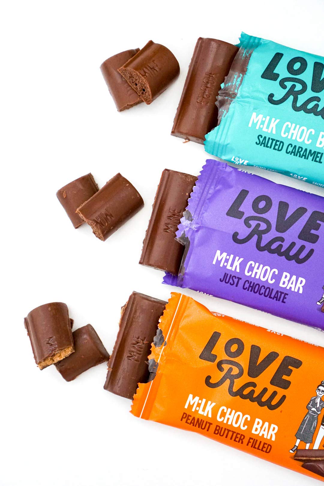LoveRaw Vegan Milk Chocolate Bars Salted Caramel Flavour Full Case