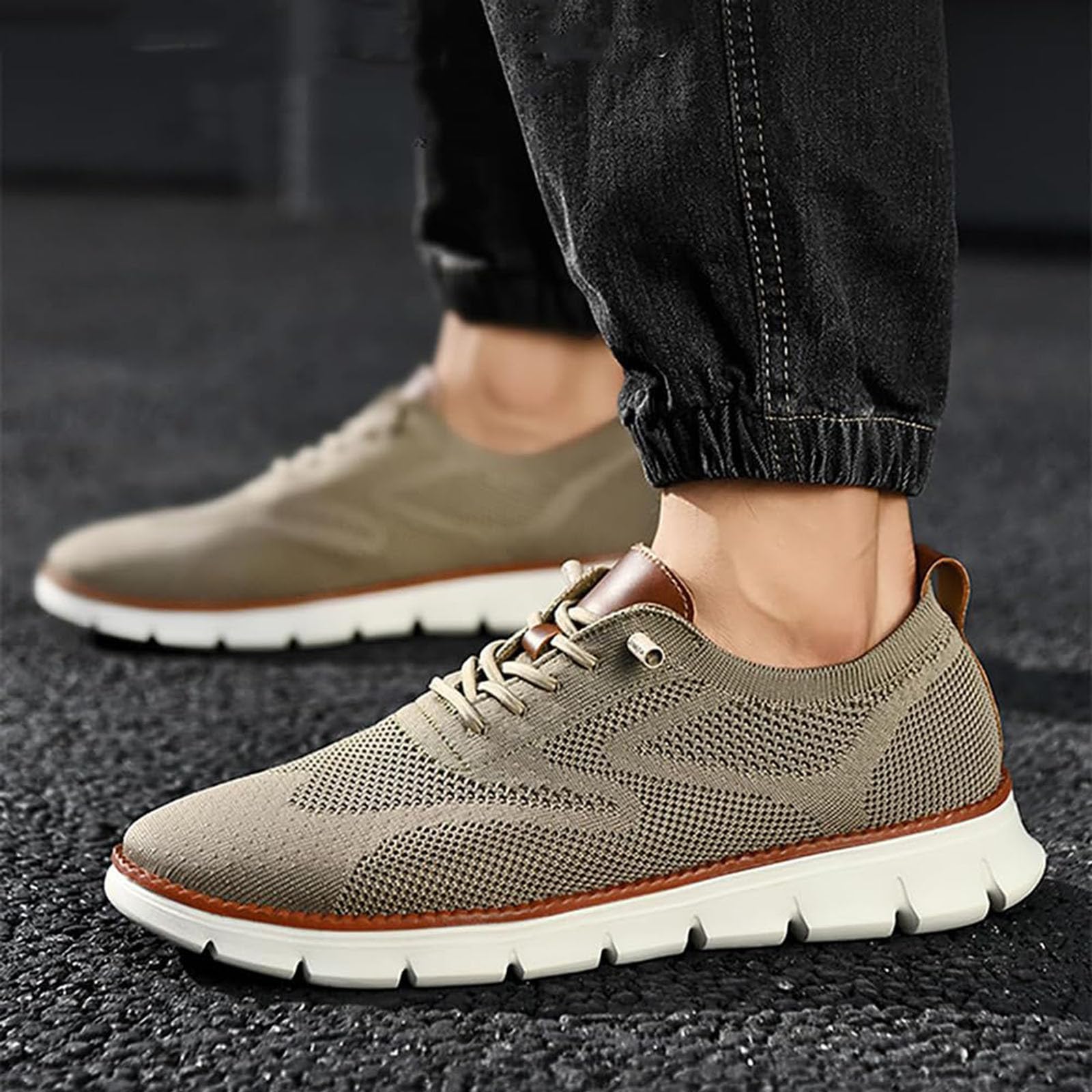 riou Zapatos Wearbreeze for Hombre, Zapatos Ortopédicos Urbanos Ultra Cómodos, Breeze Urban Zapatos Hombre, Zapatos Casuales de Malla Transpirable for Caminar
