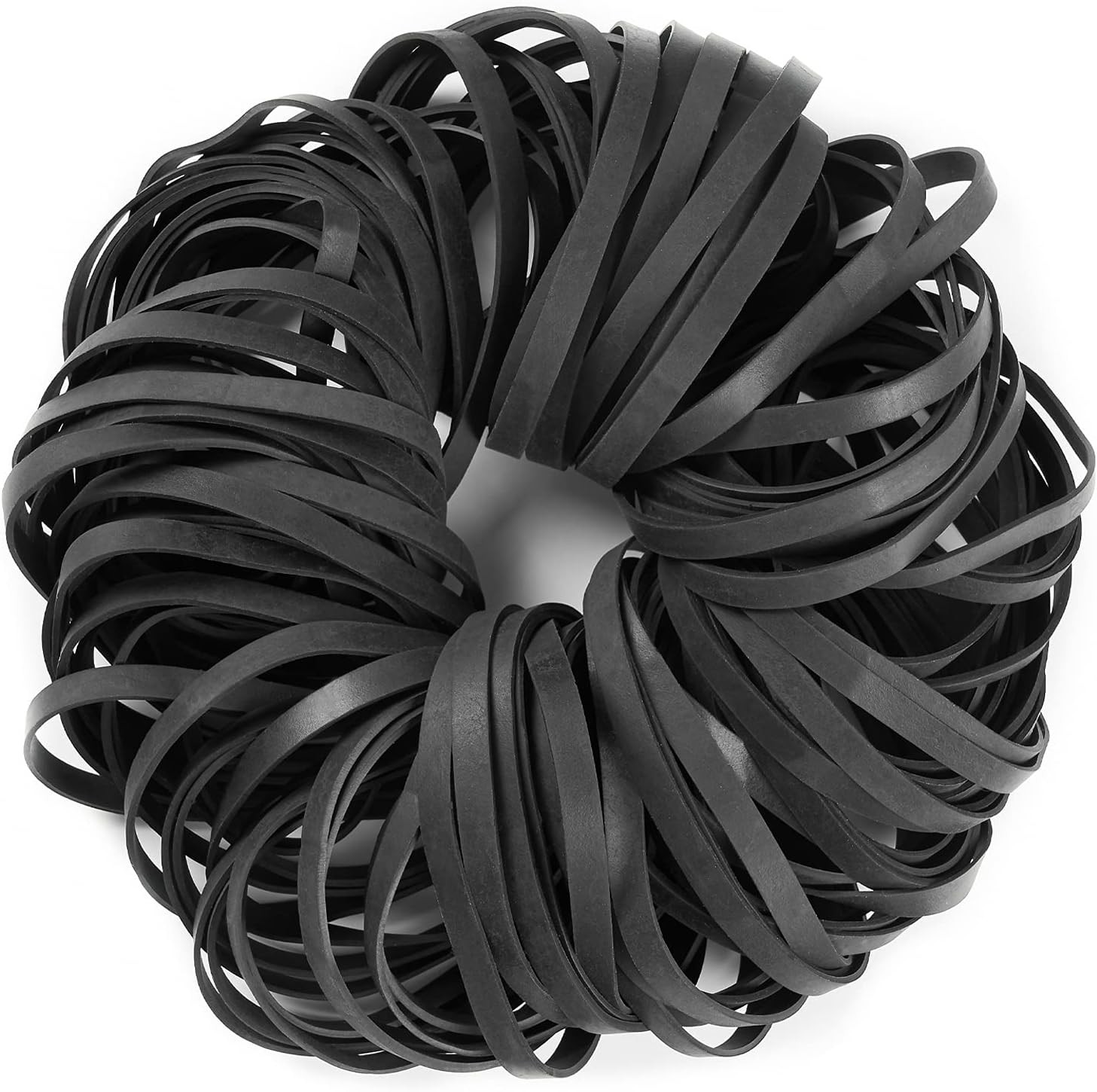 Thick Rubber Bands Heavy Duty 50 Pieces Size 84 Black Wide Strong Elastic
