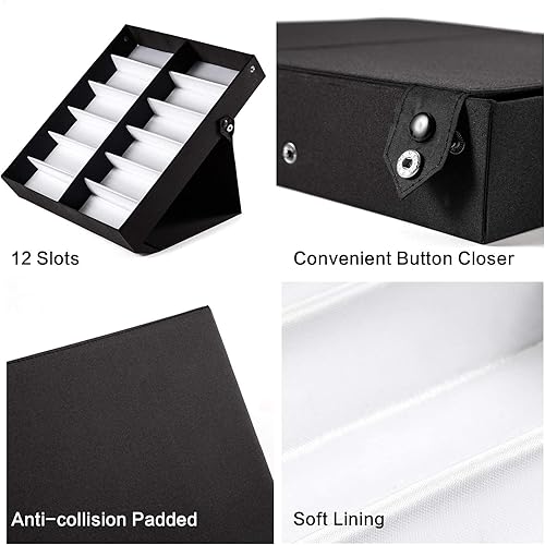 Miniatura 4 de TRIUMPH VISION Organizador de lentes de sol, soporte para lentes de almacenamiento, estuche para lentes múltiples, caja para gafas con tapa