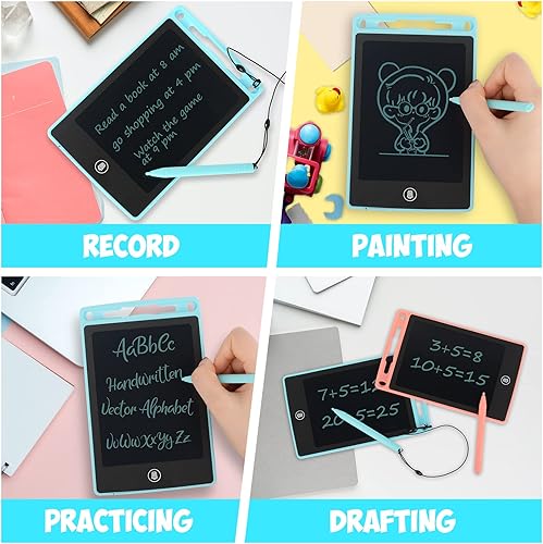 Miniatura 4 de Tableta de escritura LCD de 6 piezas para niños tablero de dibujo de 65 pulgadas tablero de garabatos para niñas de 3 a 6 años almohadillas de