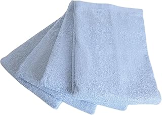 泉州タオル(Senshu towel) 家事がラクになるバスタオル 4枚（アッシュブルー） 綿100％ 日本製 国産 単色 シンプル