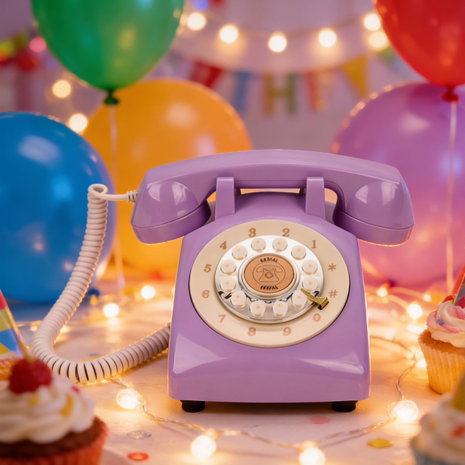 Telefono con quadranti rotanti con registratore per catturare momenti speciali, libro degli ospiti, libro dei messaggi uditivi, registratore telefonico retrò