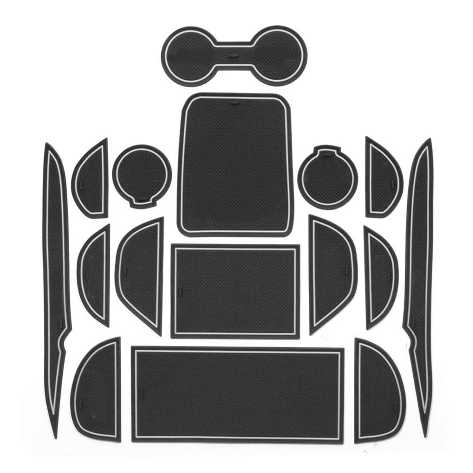 Tapis antidérapant pour Prius 50 lavable et antibruit couleur blanche
