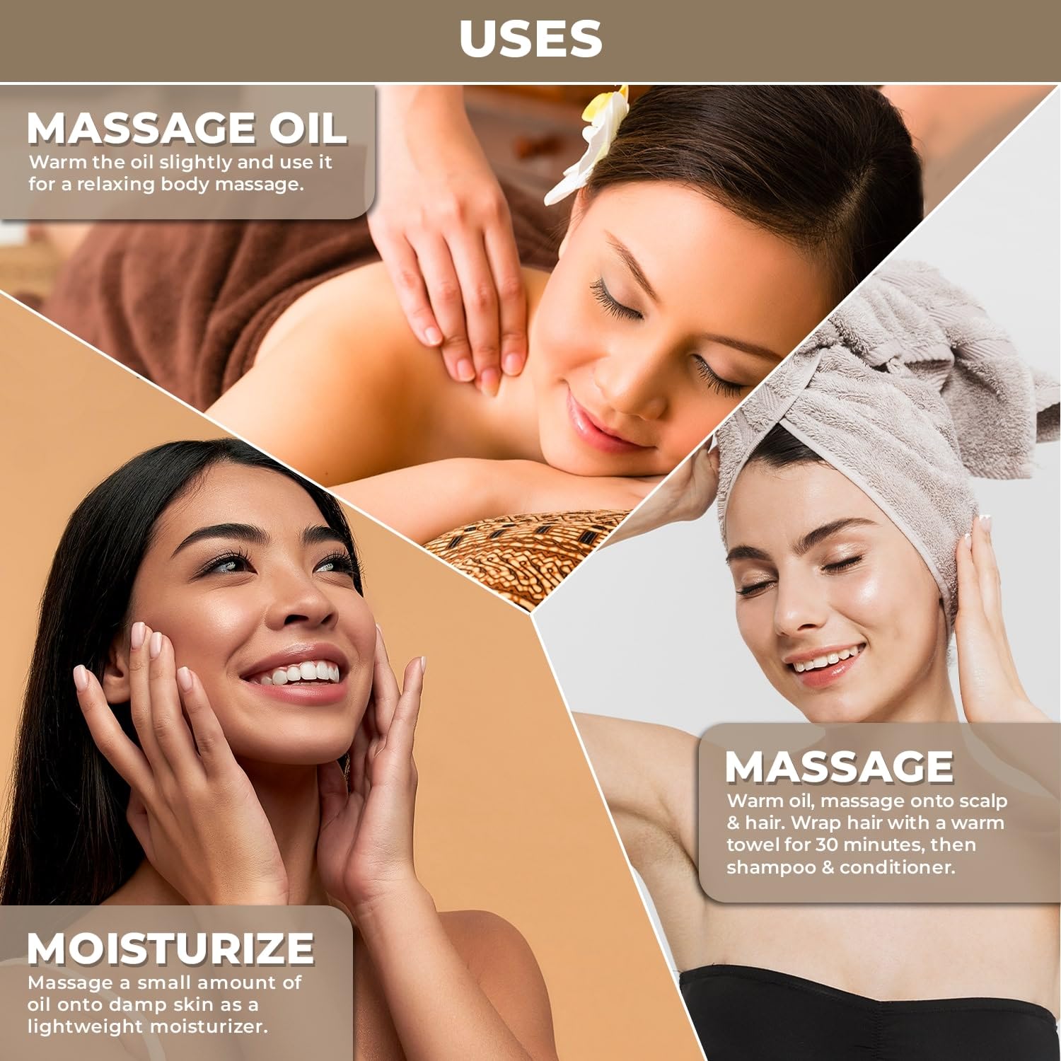 USDA Organic Grapeseed Oil - 100% Pure, Cold-Pressed, Non-GMO - Ideal Massage Oil, Face Oil, Hair Care, Skin Moisturizer - Best Grape Seed Oil for Skin & Hair - 1 Fl oz 3
