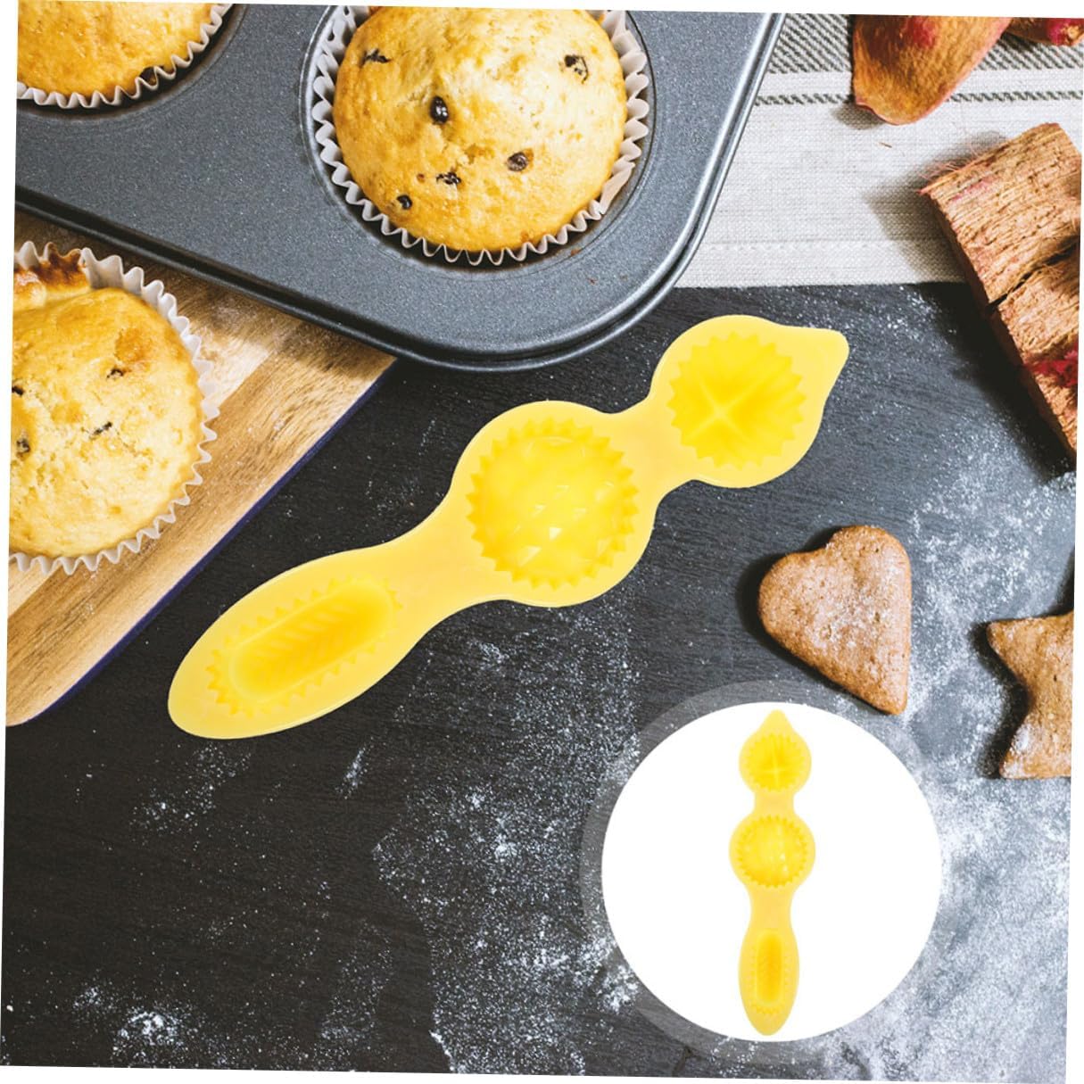 2pcs Cookie Baking Molds Set, Plastic Press Pastry Tools for Home Baking, Reusable Sweet Cookie and Onigiri Molds for Kitchen Dessert Supplies