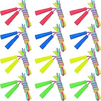 Vista 1 de Cuerda de saltar para niños, juego de 12 cuerdas de saltar arcoíris, cuerda de saltar ajustable de 7.2 pies, cuerdas de saltar duraderas con asas