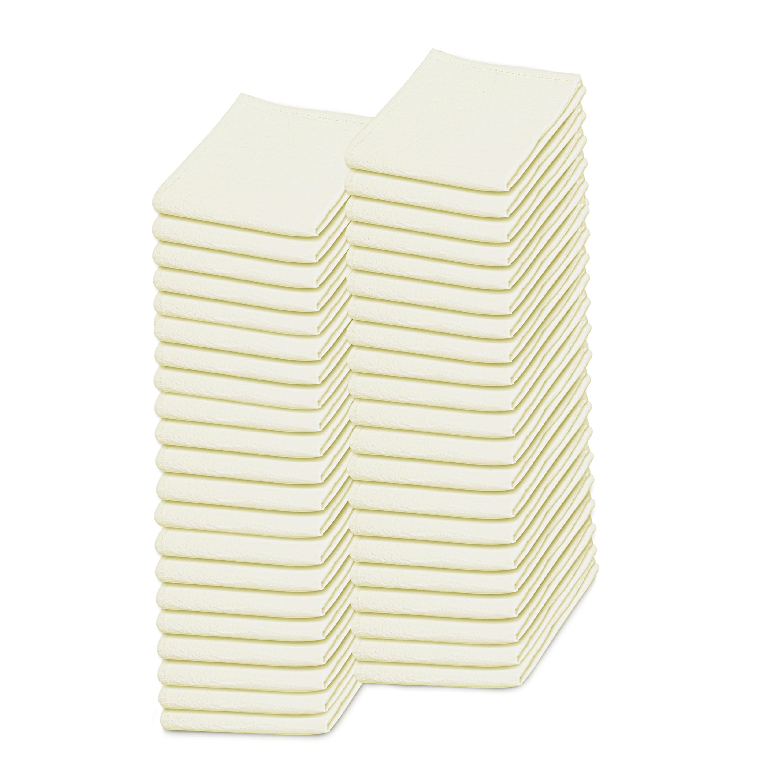 WHITESTEM Flour Sack Towels | Tea Towel for Crafts| Kitchen Dish Cotton Blank Towel for Embroidery| Baking Bread Proofing Linen Cover| Thick Absorbent