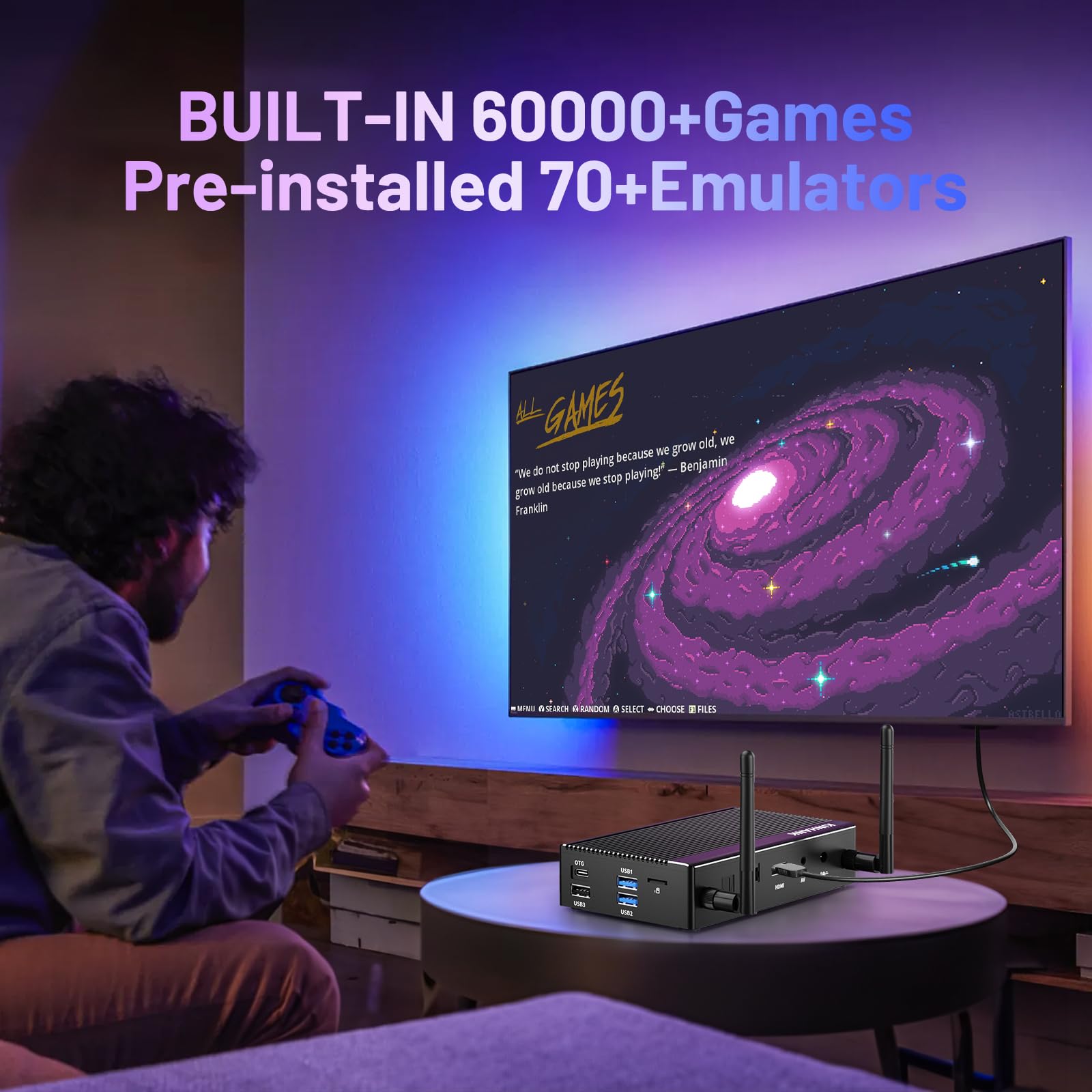 Super Console X3 Pro Retro Spielkonsole - 70000+ Spiele, S905X3 CPU, 256GB