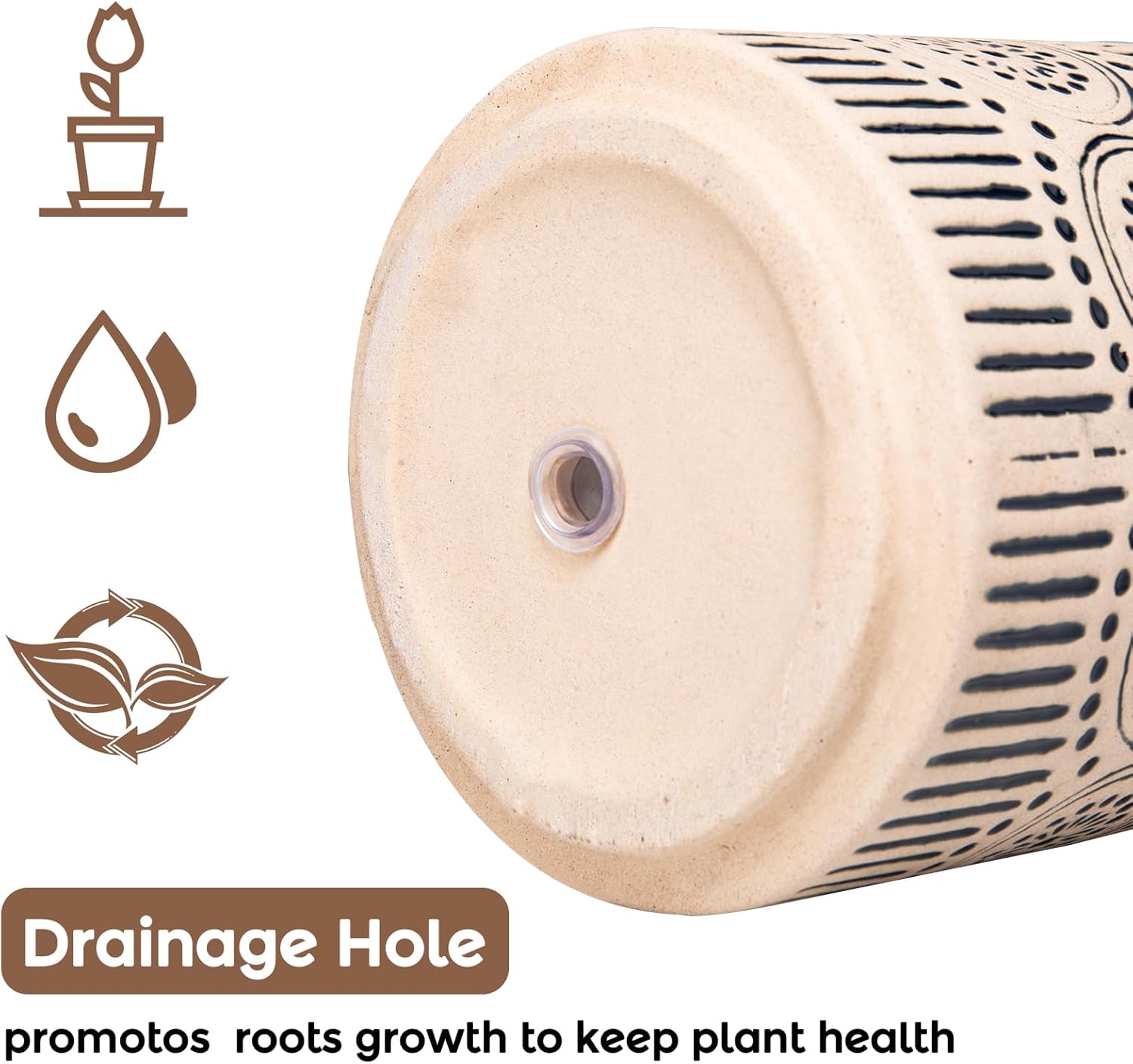 Ceramic Planter 4 Inch Plant Pots Indoor Outdoor Succulent Plant Pot Flower Pots Mid-Century Planter Ceramic Pot - Image 5