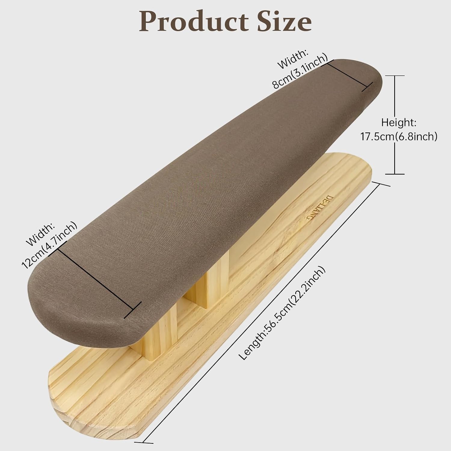 Sleeve Ironing Board for Sewing, Padded Chest & Sleeve Tailor Ironing Stool with Wooden Base, Sleeve Pressing Board for Household Tools, Tailor Dress Forms, Sewing and Tailoring Studio, Gray image 2