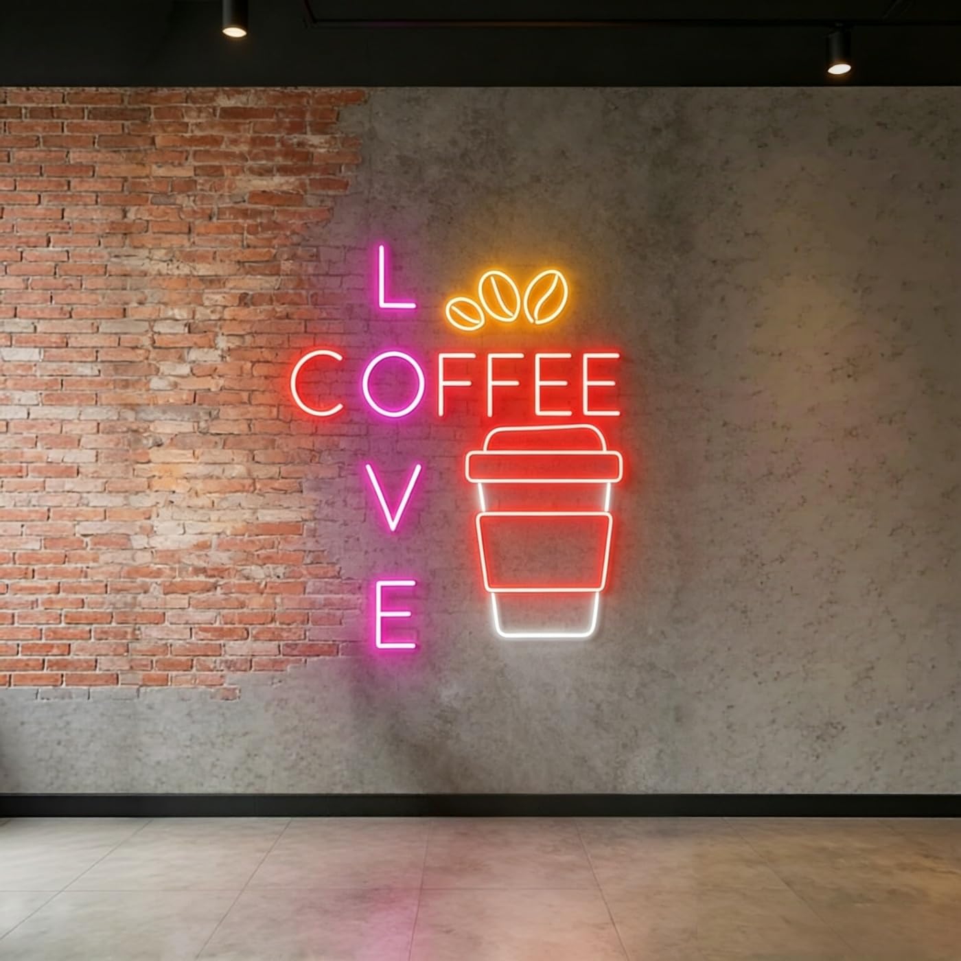 Coffee Neon Sign, LED Coffee Light for Wall Decor, Cafe Restaurant Living Room Party Home Bar Decoration Gift for Friends