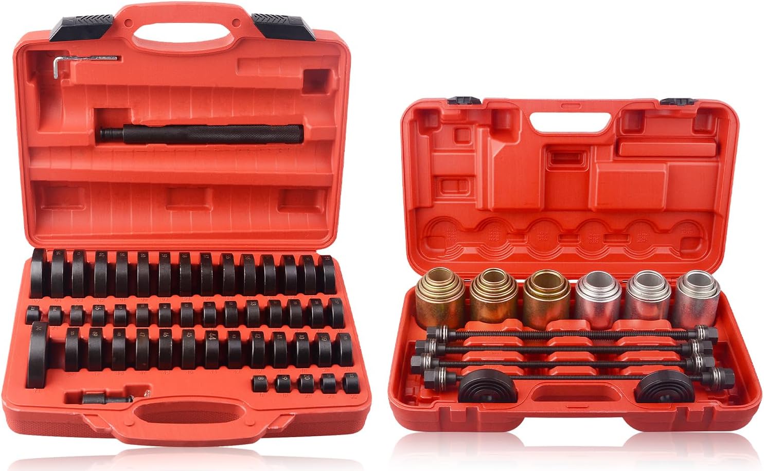 DAYUAN 52 in 1 Custom Bushing Driver Set Bundle with Universal Press and Pull Sleeve Remove Install Bushes Bearings Garage Tool Kit