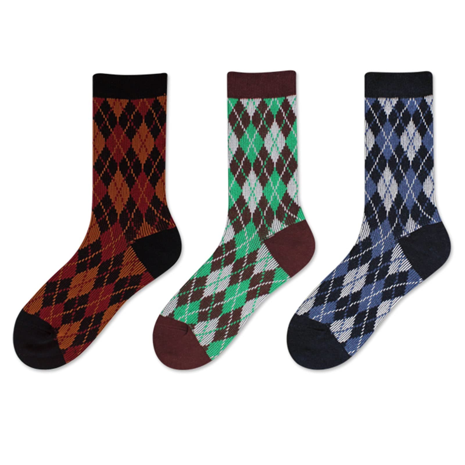 LIALEK 3 Pairs Mens Socks Thermal Socks Autumn and winter Thick Knitted Warm Socks men and women Vintage Knitted Cotton Socks Wicking Breathable Casual socks (Size : 3 pairs)