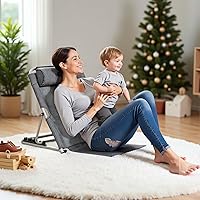 Vista 4 de Jarler Respaldo de cama ajustable – Soporte de respaldo de cama plegable elevador, asiento de lectura, playa, cuña plegable de 6 grados