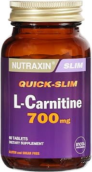 Nutraxin L-Carnitine 1400mg - 60 Tablets, 1 Month Supply