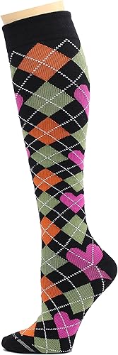 Miniatura 2 de 6 pares de calcetines de compresión de algodón peinado de 8-15 mmHg con soporte graduado hasta la rodilla para mujer