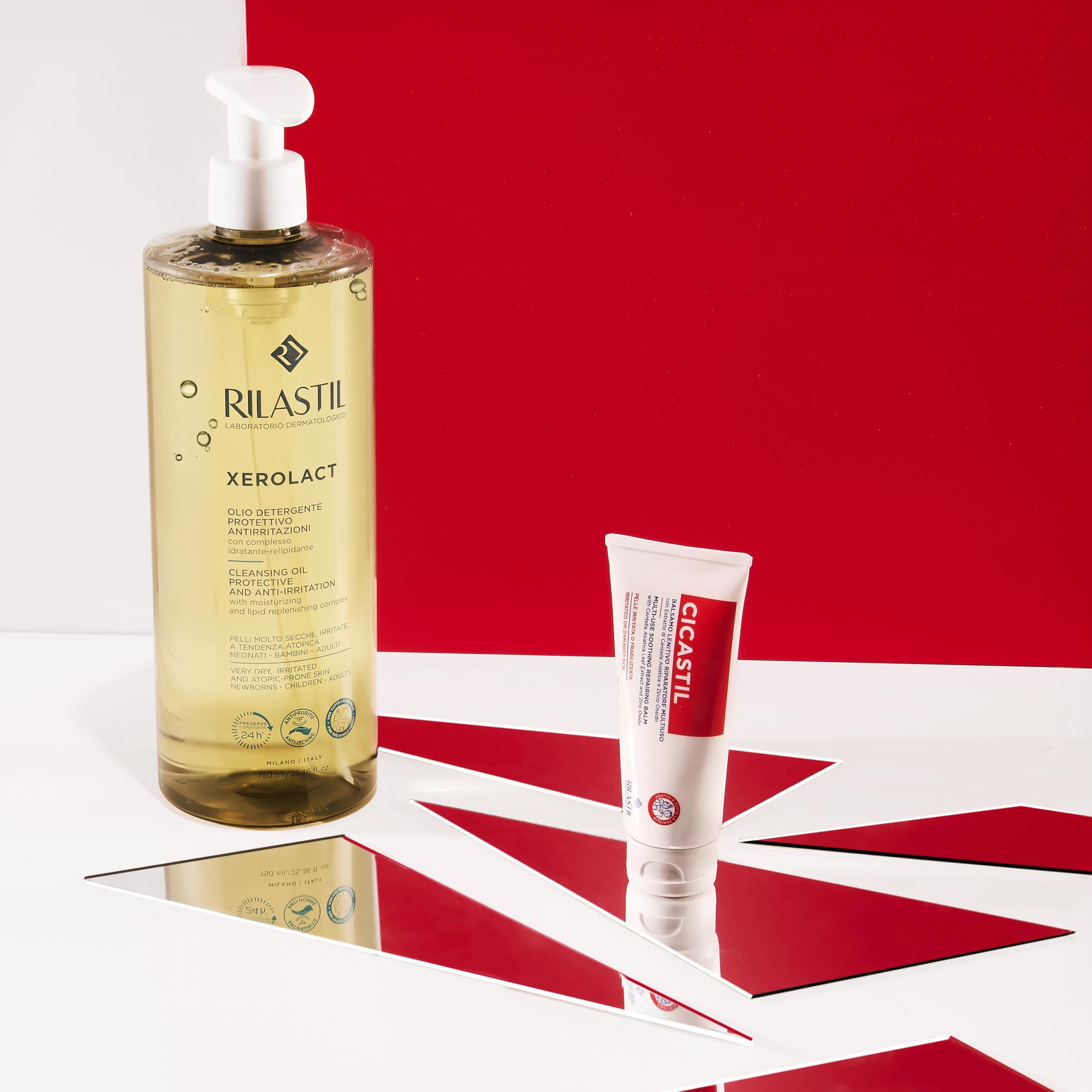 Rilastil Cicastil, Balsamo Lenitivo, Riparatore Multiuso Effetto Barriera per Viso e Corpo di Neonati, Bambini e Adulti, 40 ml